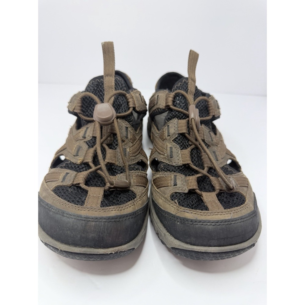 Merrell Men's Shoes Brown Size 9 Leather Cambrian Dark Earth Hiking Sport Sandal